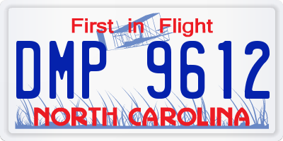 NC license plate DMP9612