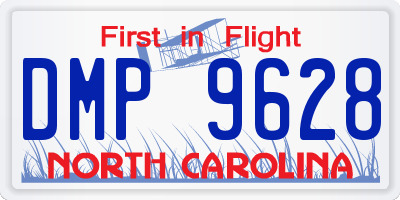 NC license plate DMP9628