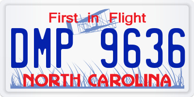 NC license plate DMP9636