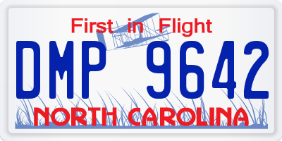 NC license plate DMP9642