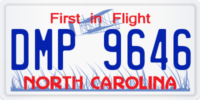 NC license plate DMP9646