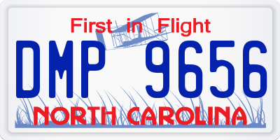 NC license plate DMP9656
