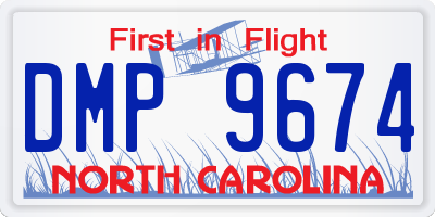 NC license plate DMP9674