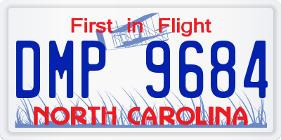 NC license plate DMP9684