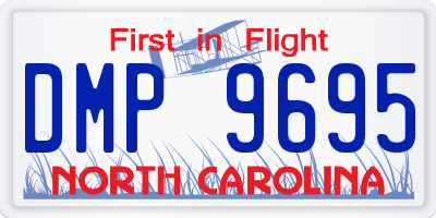 NC license plate DMP9695