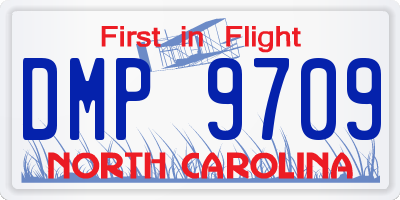 NC license plate DMP9709