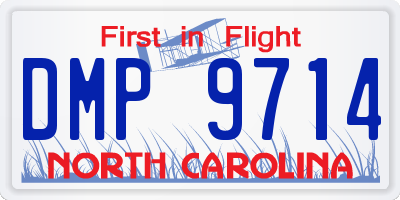 NC license plate DMP9714