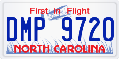 NC license plate DMP9720