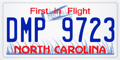 NC license plate DMP9723