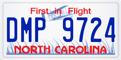 NC license plate DMP9724