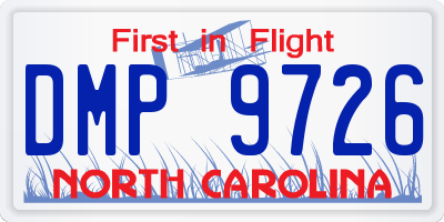 NC license plate DMP9726