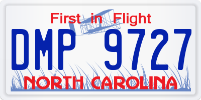 NC license plate DMP9727