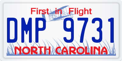 NC license plate DMP9731
