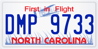 NC license plate DMP9733