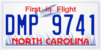 NC license plate DMP9741