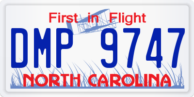NC license plate DMP9747