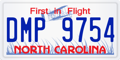 NC license plate DMP9754