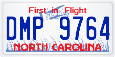NC license plate DMP9764