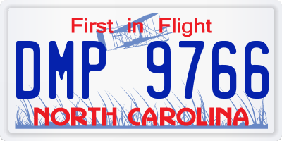 NC license plate DMP9766