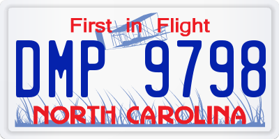 NC license plate DMP9798