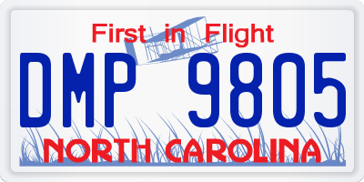 NC license plate DMP9805