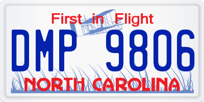 NC license plate DMP9806