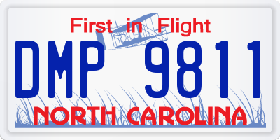 NC license plate DMP9811