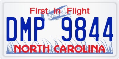 NC license plate DMP9844