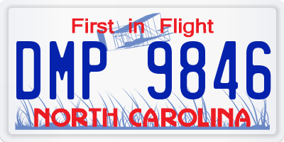 NC license plate DMP9846
