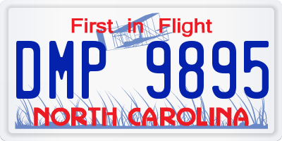NC license plate DMP9895