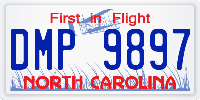 NC license plate DMP9897