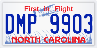 NC license plate DMP9903