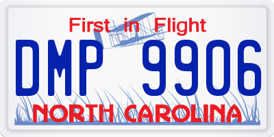 NC license plate DMP9906