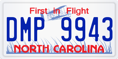 NC license plate DMP9943