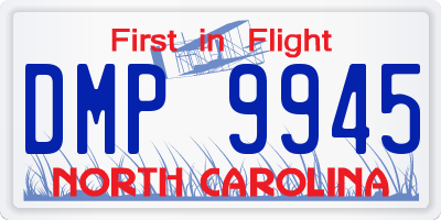 NC license plate DMP9945