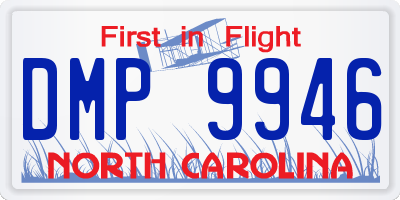 NC license plate DMP9946