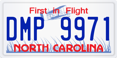 NC license plate DMP9971