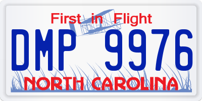 NC license plate DMP9976