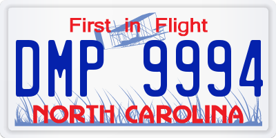 NC license plate DMP9994