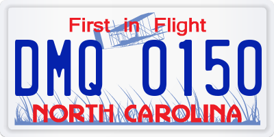 NC license plate DMQ0150