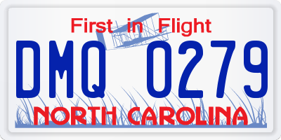 NC license plate DMQ0279