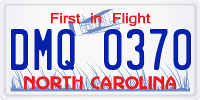 NC license plate DMQ0370