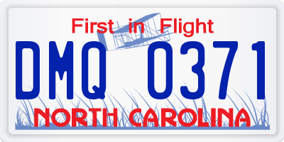 NC license plate DMQ0371