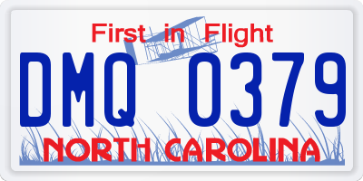 NC license plate DMQ0379