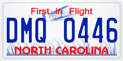 NC license plate DMQ0446