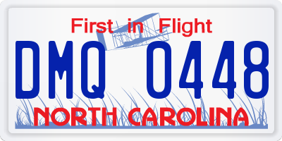 NC license plate DMQ0448