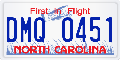 NC license plate DMQ0451