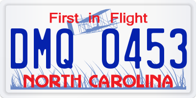 NC license plate DMQ0453