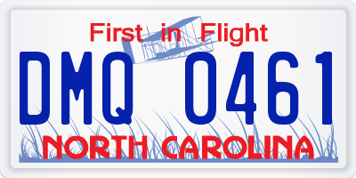 NC license plate DMQ0461