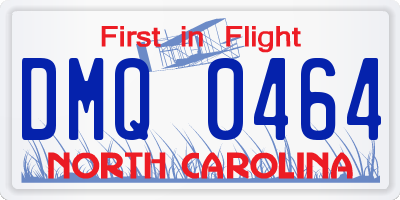 NC license plate DMQ0464